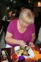 Gegrillte Austern im Fischrestaurant Atlantique