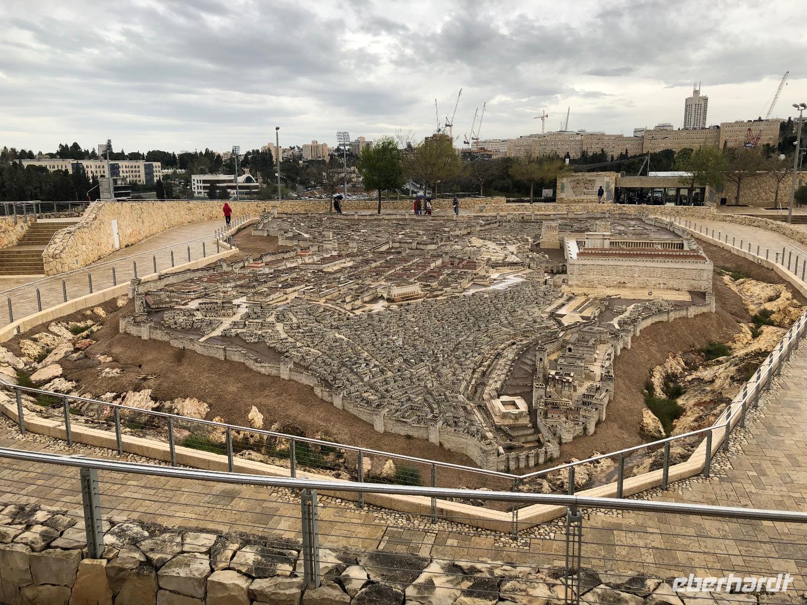 Jerusalem - Israel Museum mit einem Modell des antiken Jerusalem
