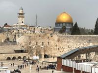 Jerusalem - Blick zum Tempelberg mit der Klagemauer
