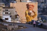 ausgefallene Hausbemalung in Amman