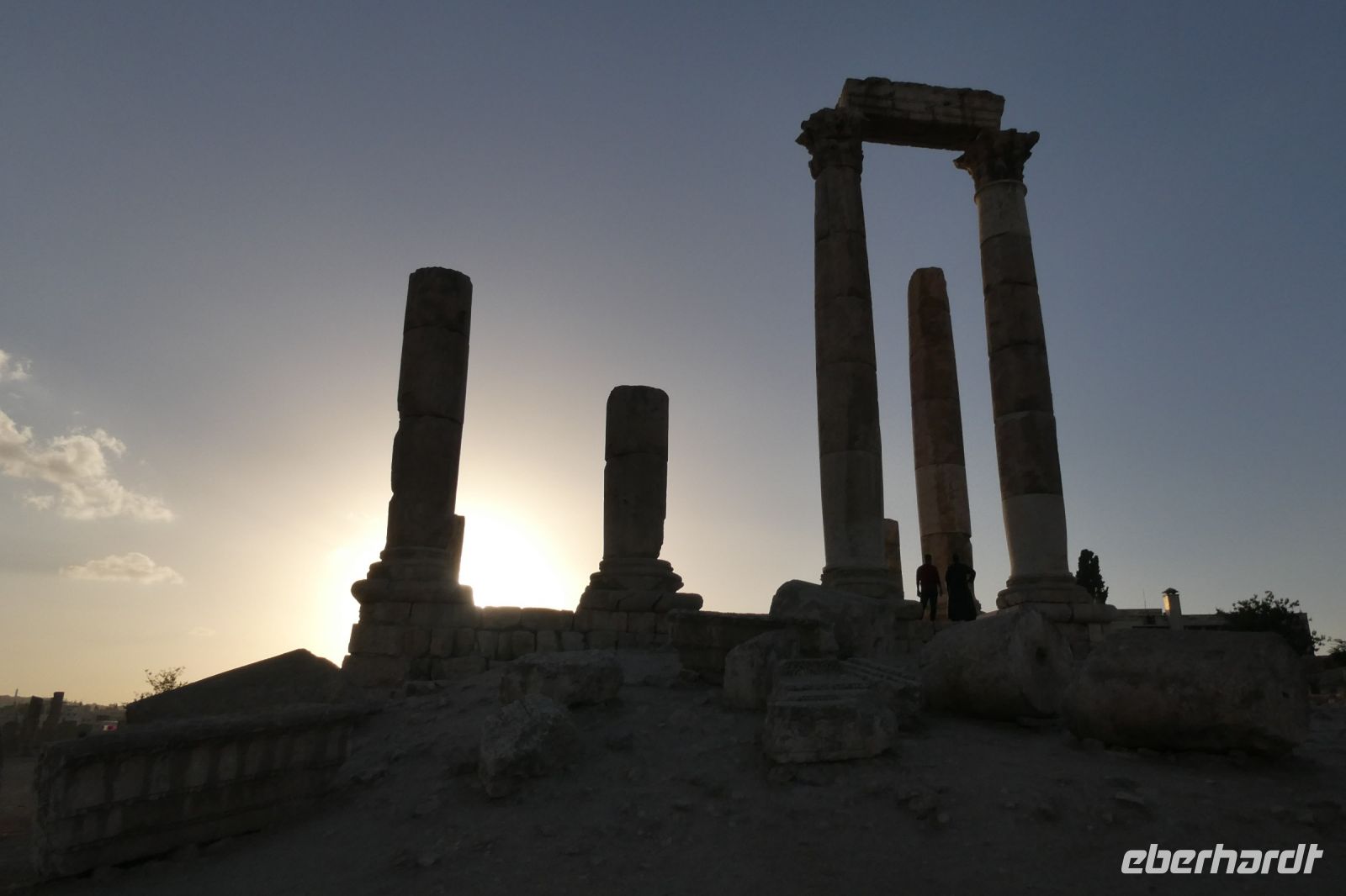Herkulestempel bei Sonnenuntergangn