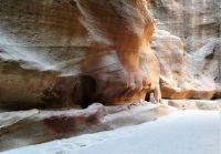 Karawanen zogen durch die Stadt Petra