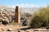 am Obelisken mit Gesellschaft