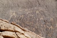 Felsbilder in der Wüste (Kamelzeit)