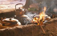 Kaffee- und Teefeuer bei Beduinen