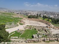 Jerash - Blick Südtheater auf das Ovale Forum