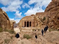Petra - Wanderung Wadi al Farasa-Trail (Blick auf das Gartentriklinium)