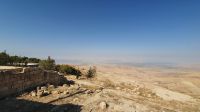 Jordanien, Blick vom Berg Nebo zum Toten Meer