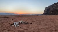 Jordanien, Sonnenaufgang im Wadi Rum
