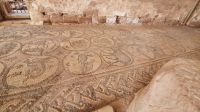 Jordanien, Petra, Mosaikboden in der Byzantinischen Kirche