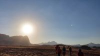 Jordanien, Sonnenuntergang im Wadi Rum
