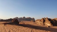 Jordanien, Sonnenuntergang im Wadi Rum