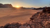 Jordanien, Sonnenuntergang im Wadi Rum