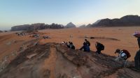 Jordanien, Sonnenuntergang im Wadi Rum