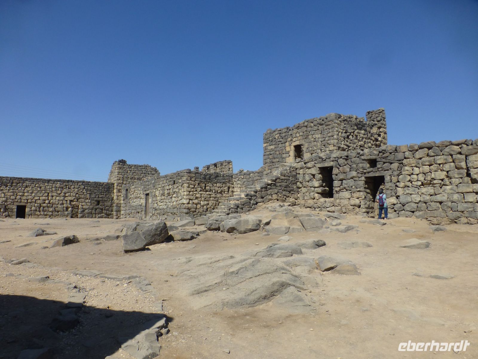 Fort Qasr Azraq, vom Fundament bis zum Dach aus Stein gebaut.