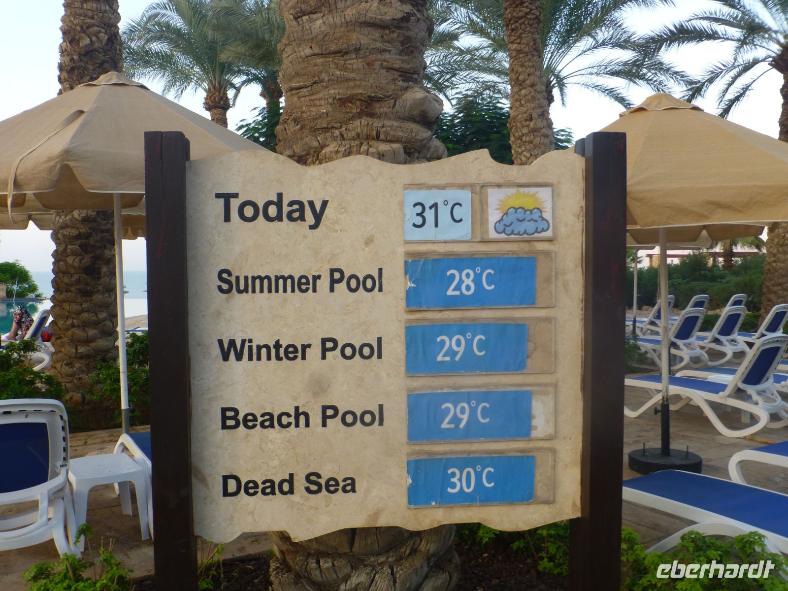 Badewannentemperatur im Toten Meer