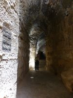 Mächtige und hohe Gewölbe im Innern.