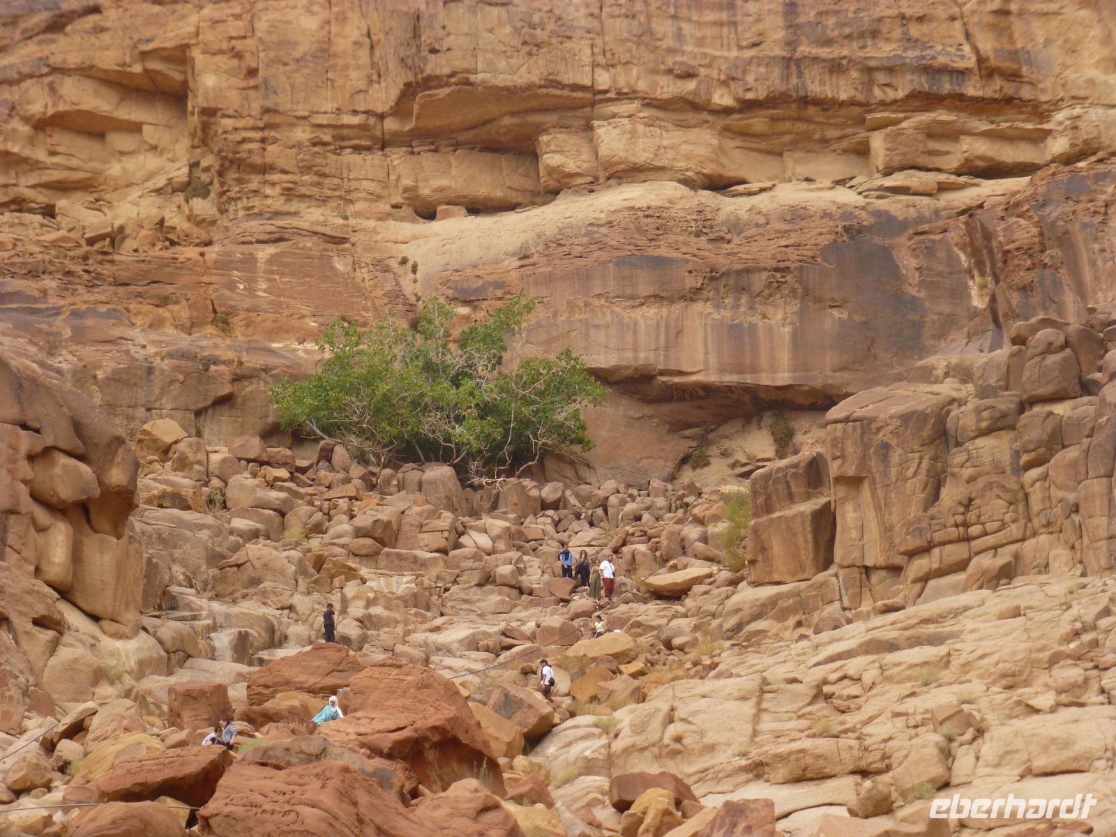 Man kann zur Quelle auch hochlaufen. Doch uns Petra-Erprobte lässt das kalt.