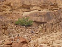 Man kann zur Quelle auch hochlaufen. Doch uns Petra-Erprobte lässt das kalt.