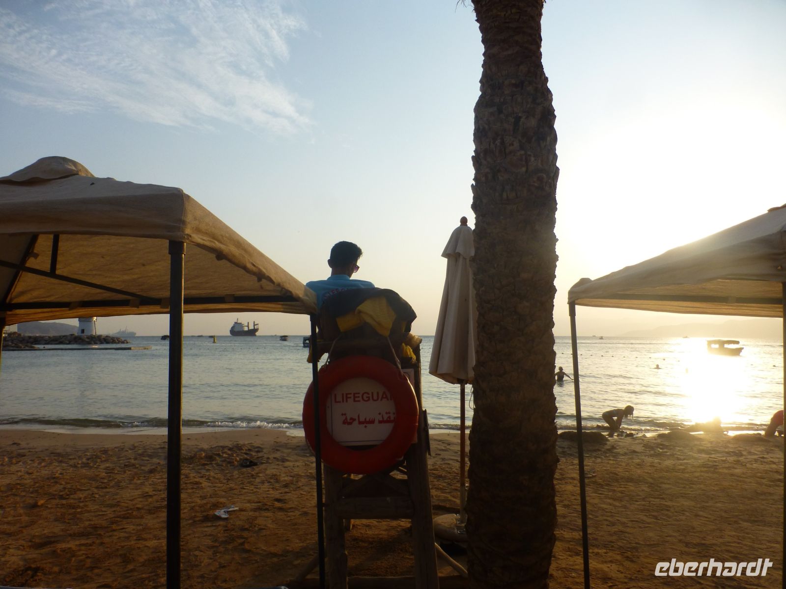 Und dann sind wir am Roten Meer, in Aqaba.
