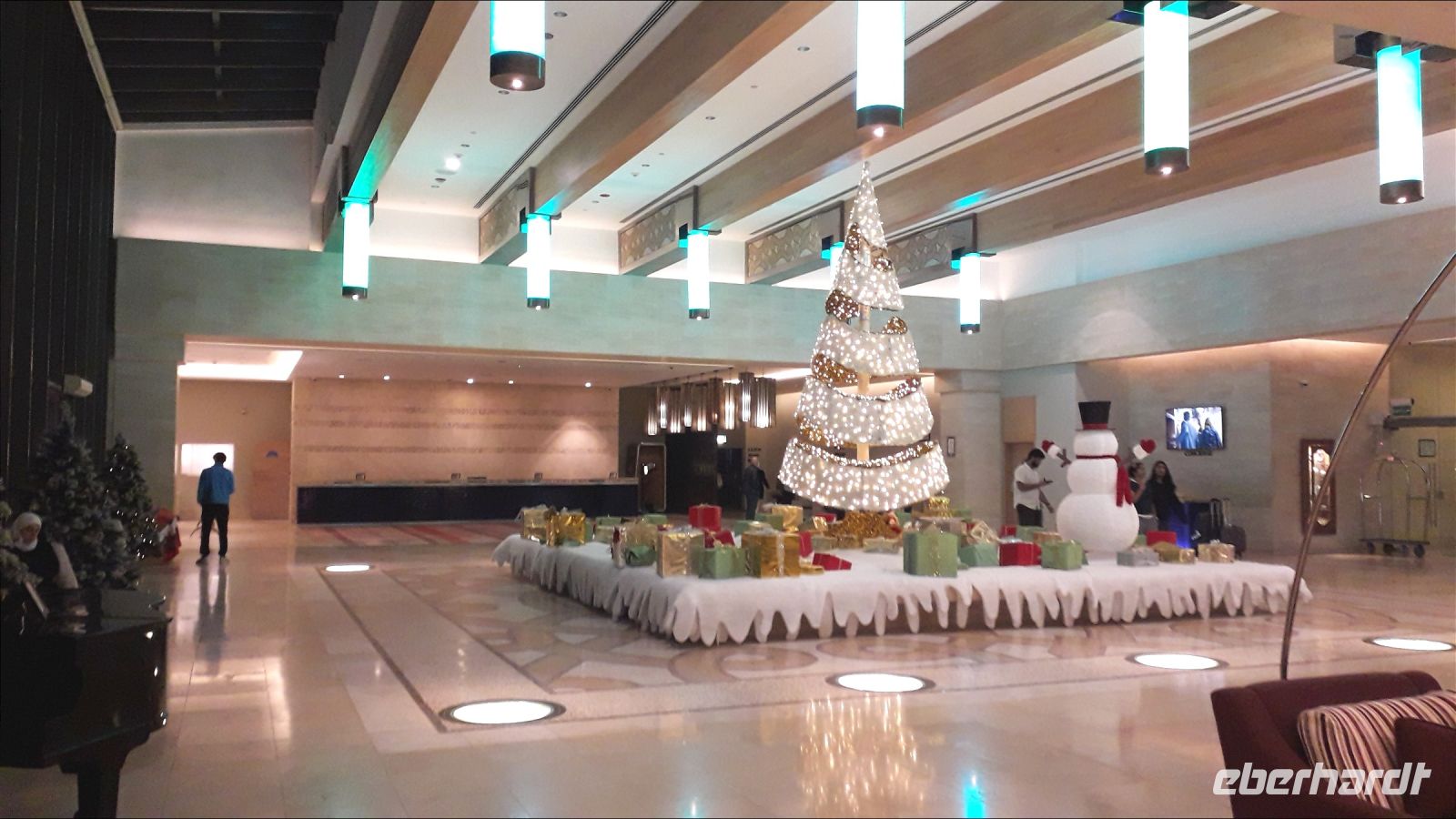 Die Lobby des Hilton Hotels 