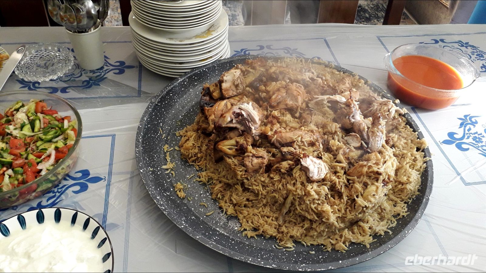 Maqluba - das palästinensische Reisgericht bei Khalil