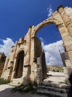 Tor in der antiken römischen Siedlung in Jerash