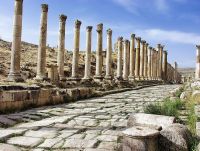 Antike Straße nach Philadelphia in Jerash,