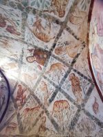 Imposante Wandmalereien im Qusayr Amra, vermutlich von den Griechen geschaffen