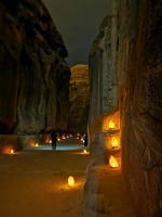 Petra bei Nacht
