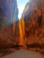 Der Siq, die Schlucht in Petra mit ihren wundervollen Farbspielen