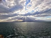 Totes Meer kurz vor dem Regenschauer