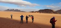 Aufbruch zur Wanderung aus dem Wadi Rum