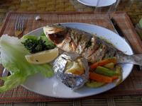 Mittagessen im Fischrestaurant