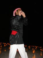 Flötenspieler bei Petra by night