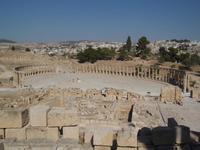 Blick auf das Forum von Jerash