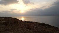 Der Sonnenuntergang am Toten Meer