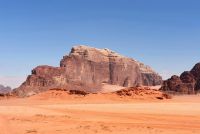 Faszinierende Felsfarben im Wadi Rum