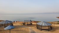 Jordanien, Hotelstrand am Toten Meer