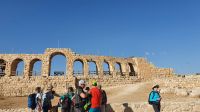 Jordanien, Jerash, Hippodrom Fassade