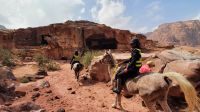 Jordanien, Petra, Wadi Farasa, berittene Polizei