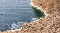 Jordanien, Salzablagerungen am Toten Meer