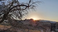Jordanien, Sonnenaufgang im Rumana Zelt Camp