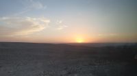 Jordanien, Sonnenuntergang auf der Fahrt nach Dana