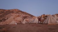 Jordanien, der nächste Morgen im Rumana Zelt Camp