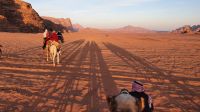 Jordanien, onnenaufgang im Wadi Rum