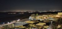 Nachts am Toten Meer mit Blick nach Jericho und Jerusalem