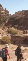 Wanderung nach Petra, erster Blick zum Ed Deir