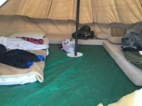 Zelt im Rumana-Camp