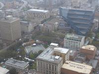 Blick vom Calgary Tower auf das Rathaus